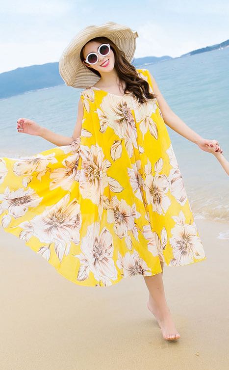 Looking for a bright yellow floral beach dress - SeenIt