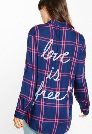 looking for a plaid shirt with graphics on the back. - SeenIt