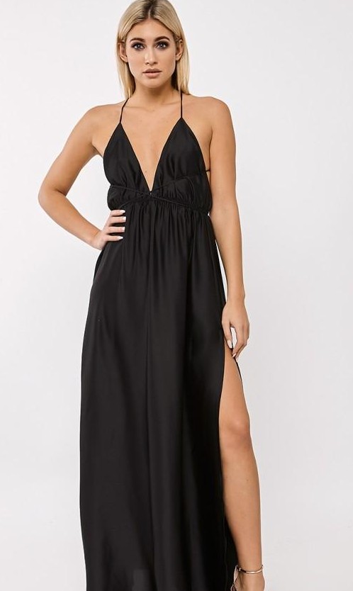 currently looking for a high slit slip satin dress,where can i find one? - SeenIt