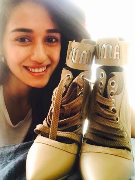 DISHA PATANI SPOTTED WITH PUMA STILETTO BOOTS