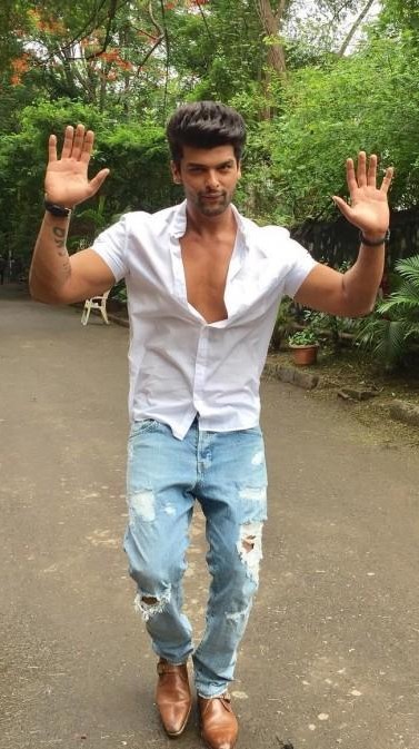 half white half blue jeans