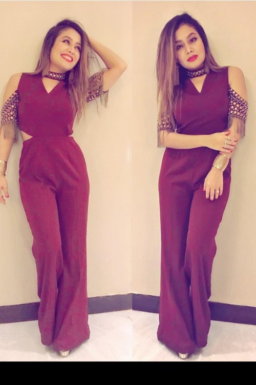 neha kakkar crop top dress