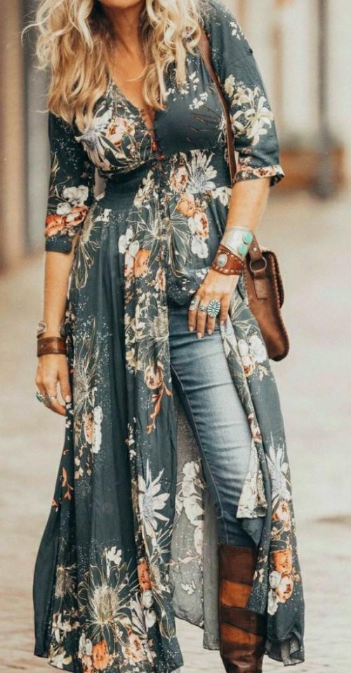 maxi top with jeans