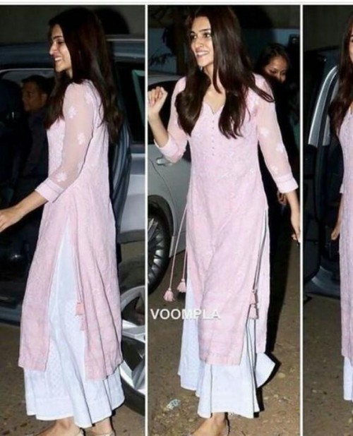 Kriti sanon chikankari kurta online Clearance