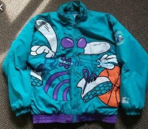 90s hornets starter jacket