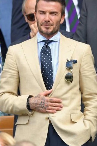 david beckham white jacket