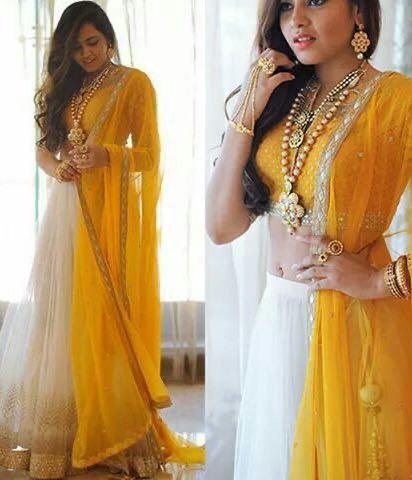 yellow crop top ethnic