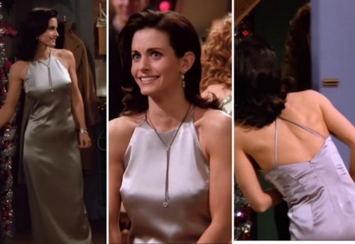 monica silver dress
