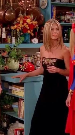 rachel green black dress