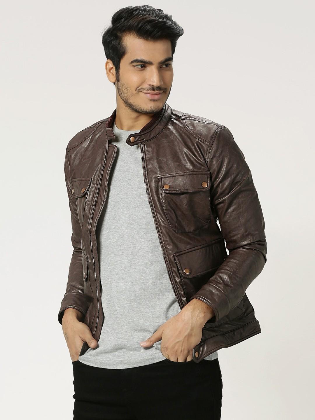 koovs leather jacket