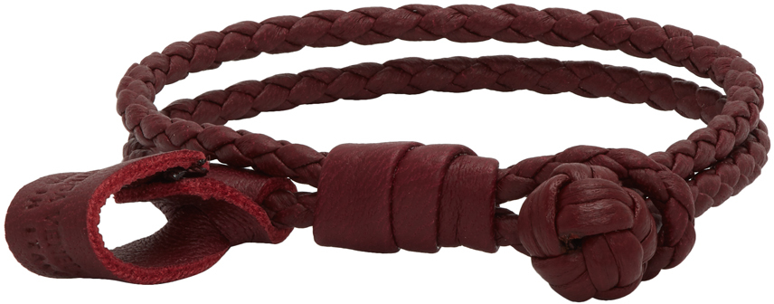bottega-veneta-burgundy-braided-bracelet
