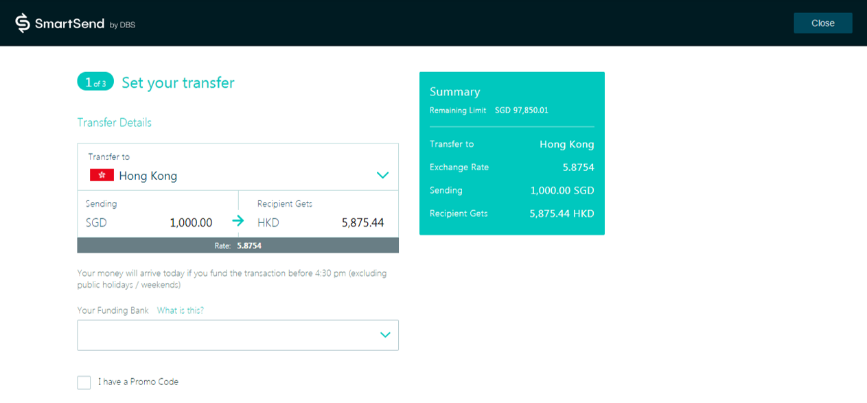 Dbs forex transfer