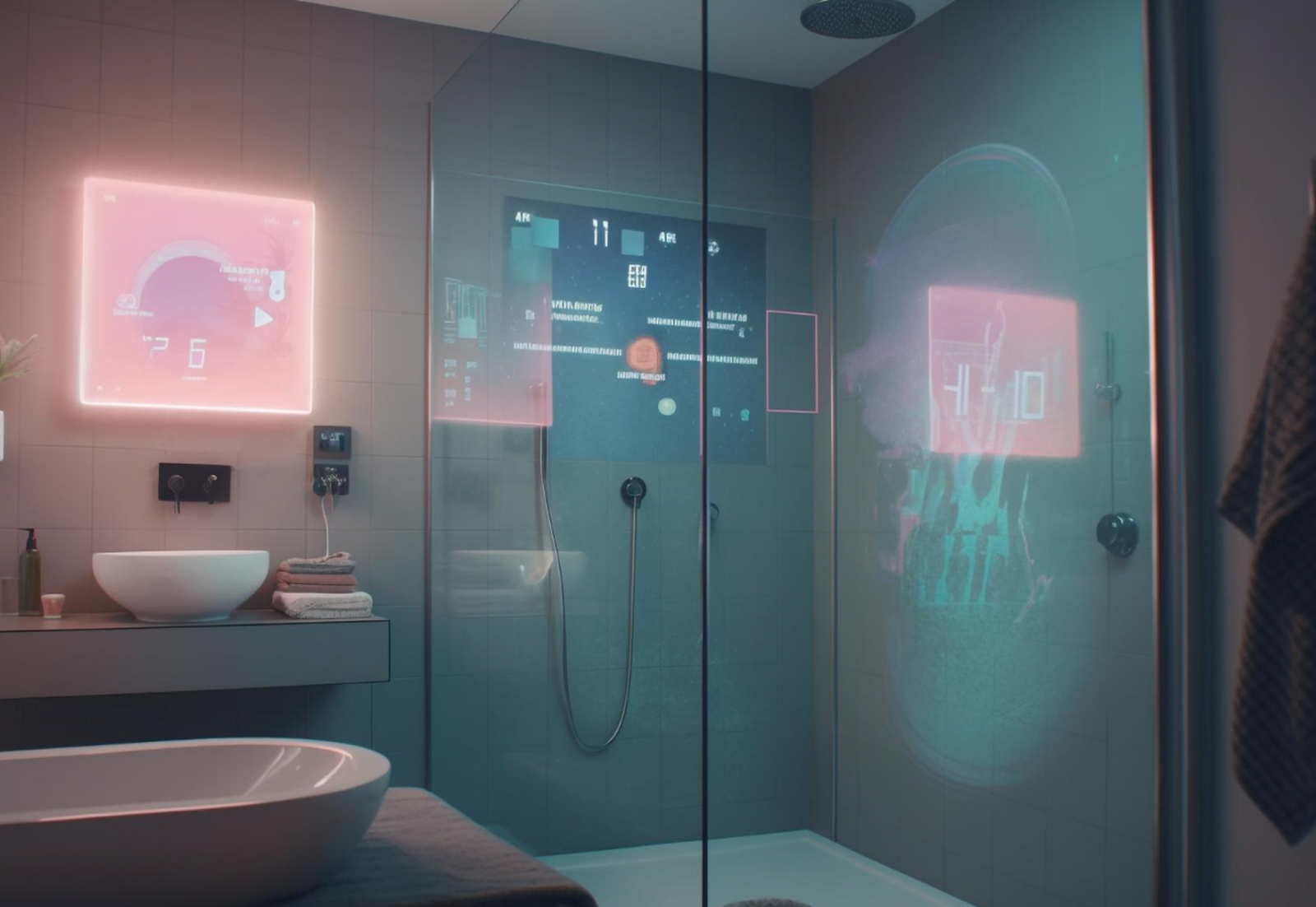 Smart bathroom with modern design