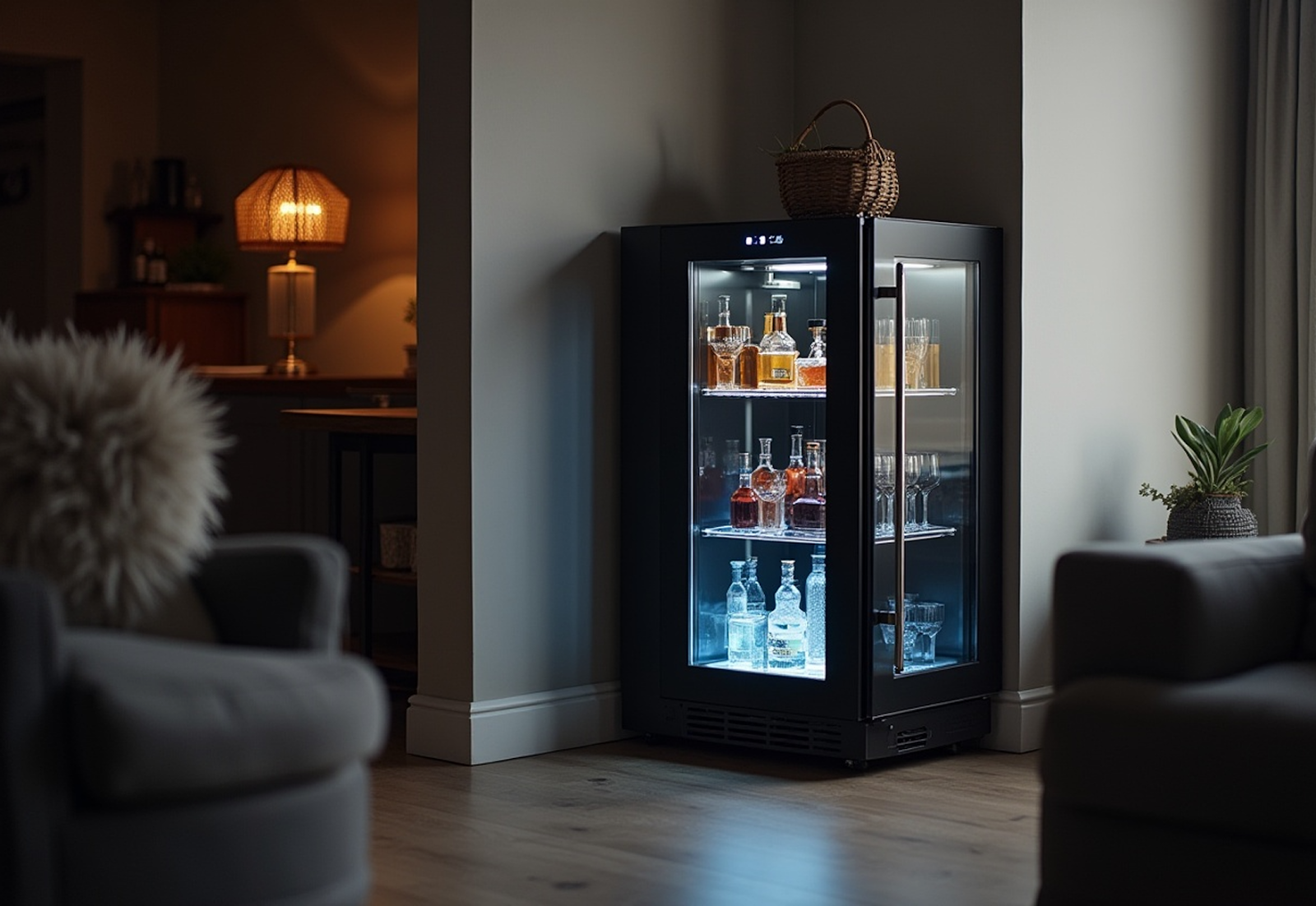 Smart mini bar setup in a smart home