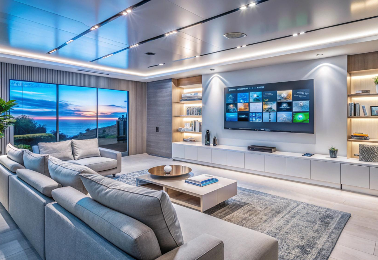 Smart living room with voice control gadget