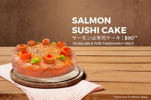 Salmon Sushi Cake