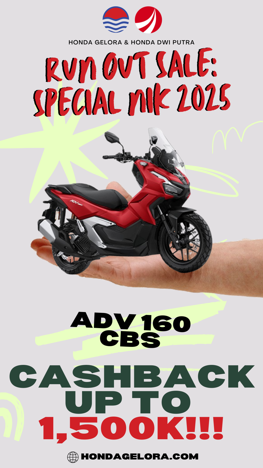 RUN OUT SALE! ADV160 CBS