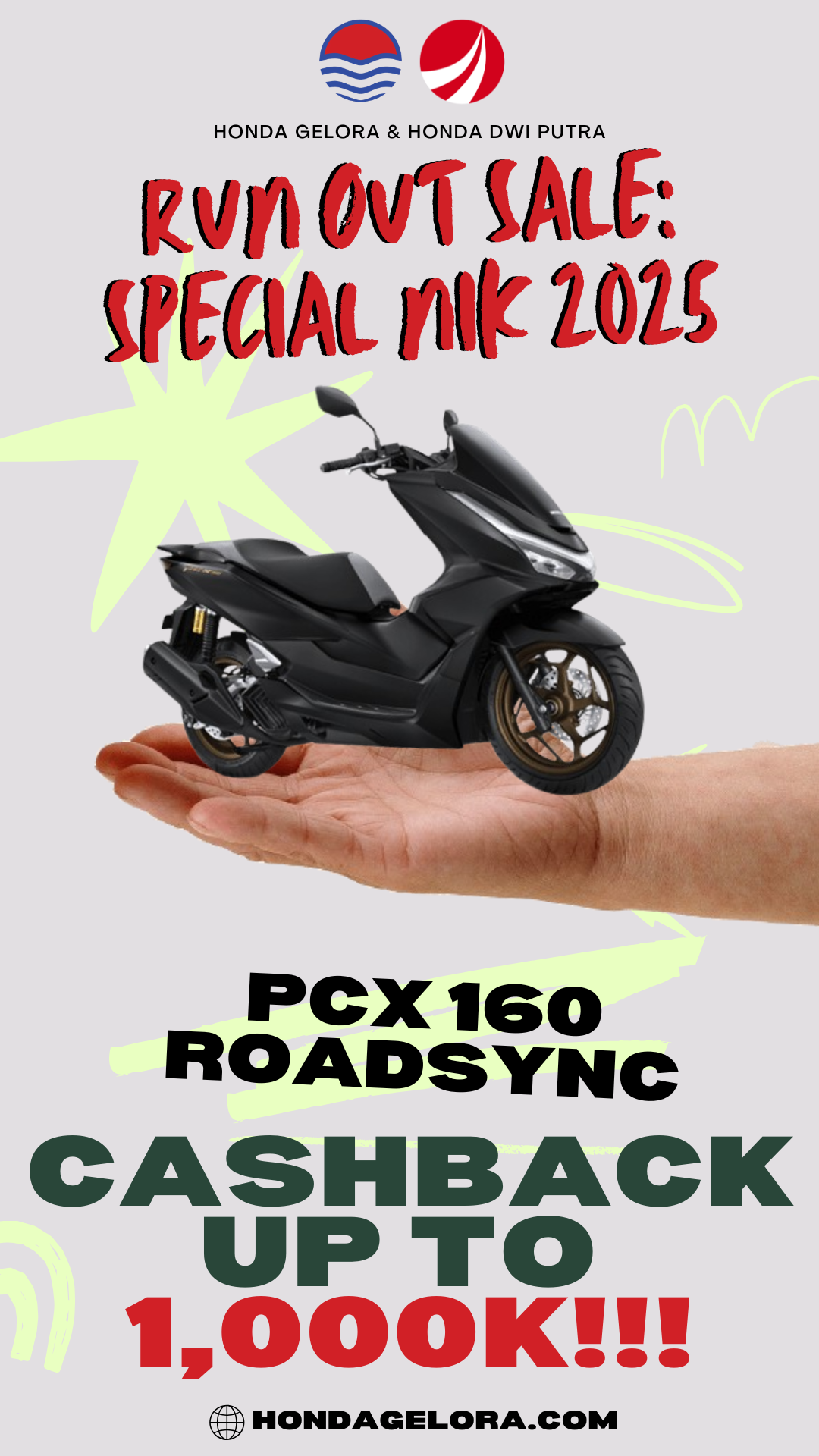 RUN OUT SALE! PCX 160 ROADSYNC