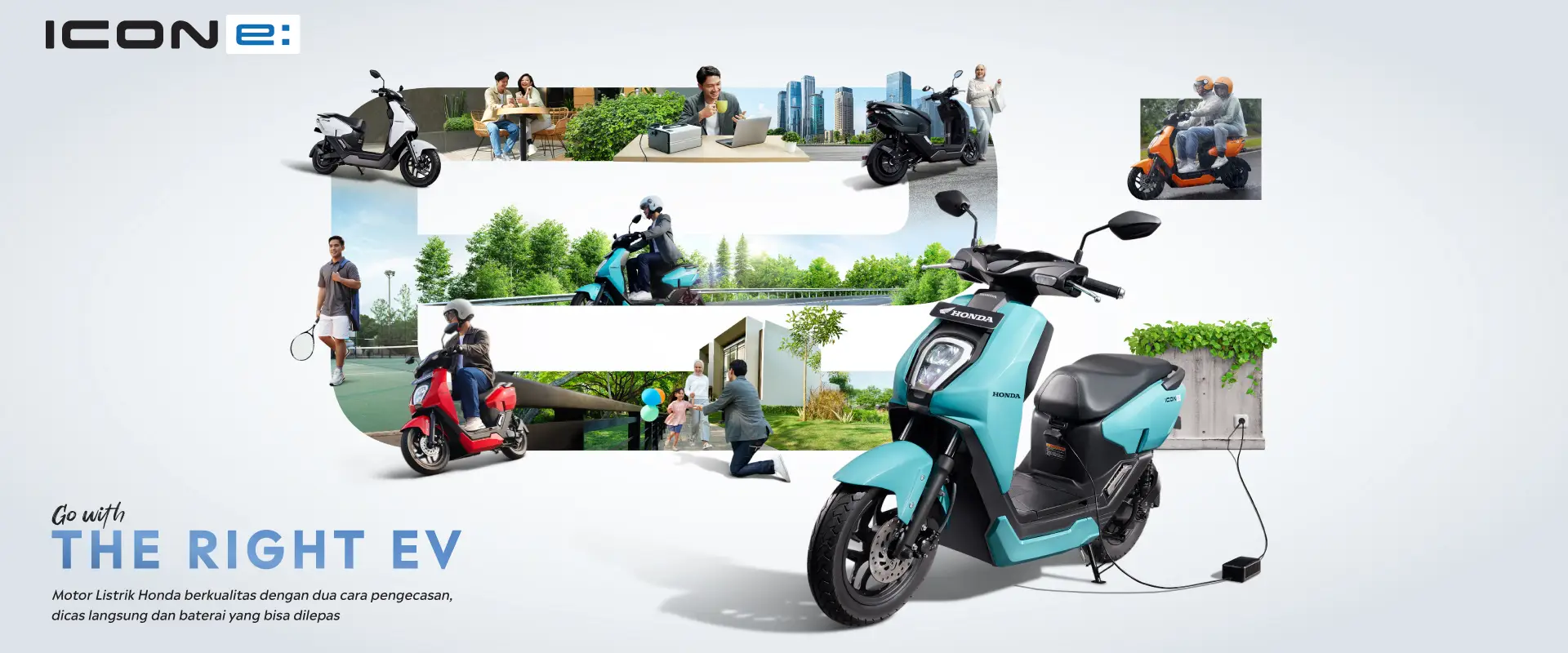 Motor listrik Honda berkualitas dengan 2 sistem pengecasan.