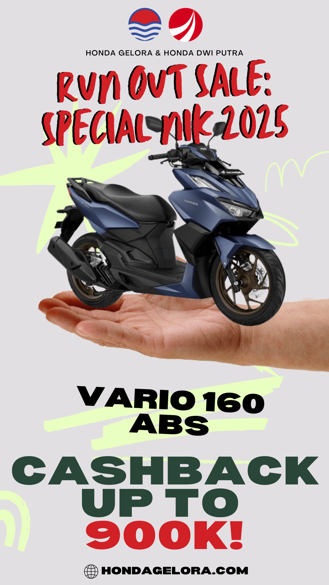 RUN OUT SALE! VARIO160 ABS