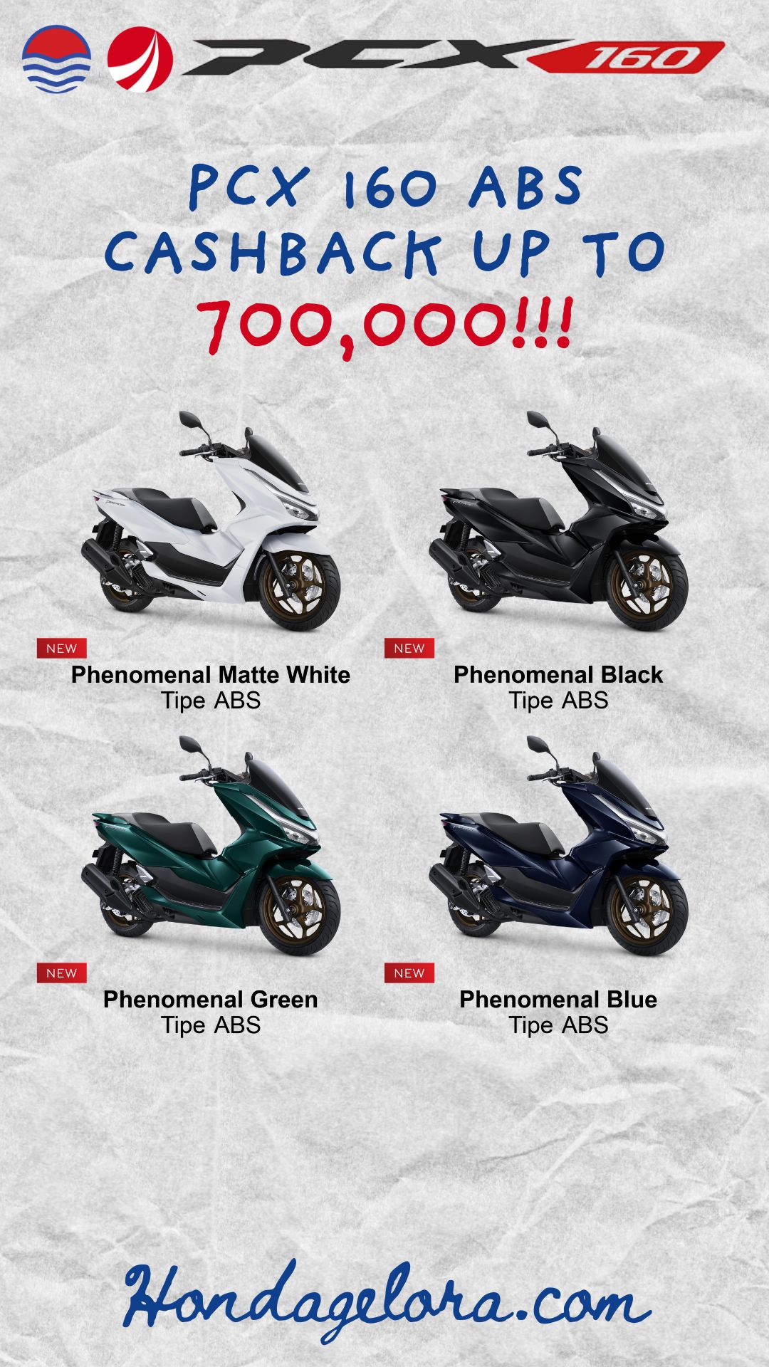 July Special Offer: PCX 160 ABS