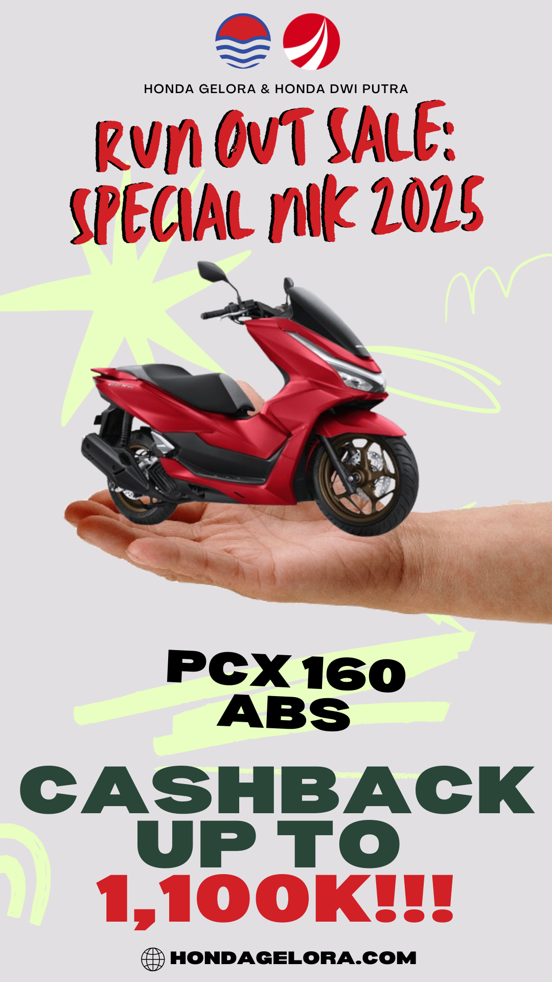 RUN OUT SALE! PCX 160 ABS