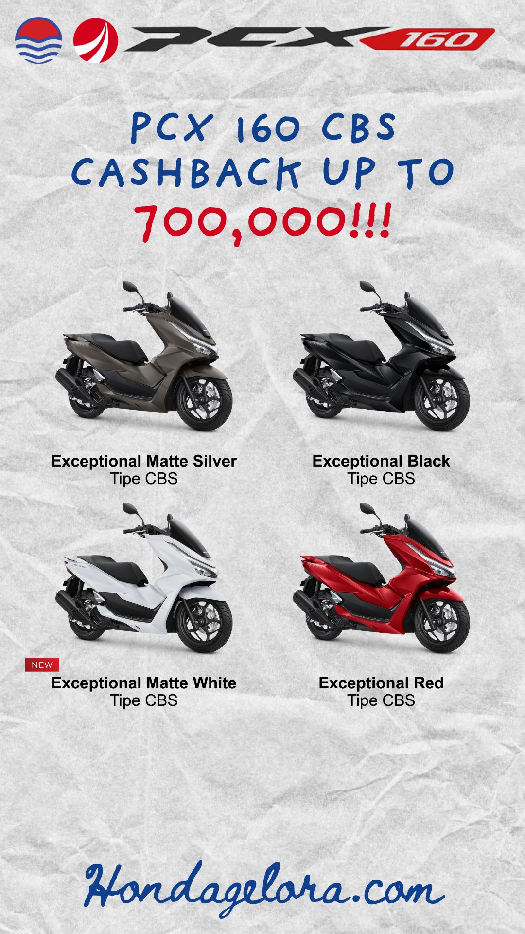 July Special Offer: PCX 160 CBS