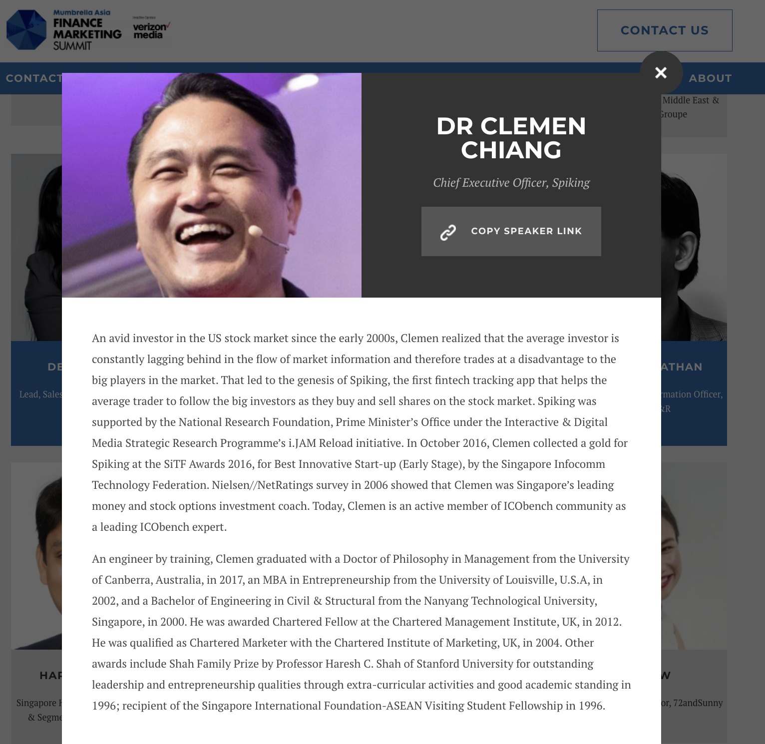 As featured on: Mumbrella Asia "Dr. Clemen Chiang is one of the speakers for Mumbrella Asia Finance Marketing Summit 2019"