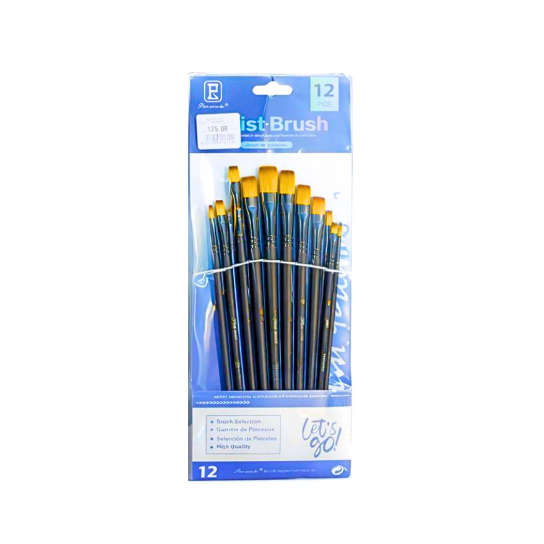 ARTIST BRUSH SET 1X12 PWB-16L25-A FLAT HB6202