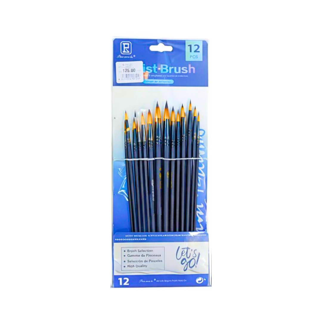 ARTIST BRUSH SET 1X12 PWB-16L25-A ROUND HB6202