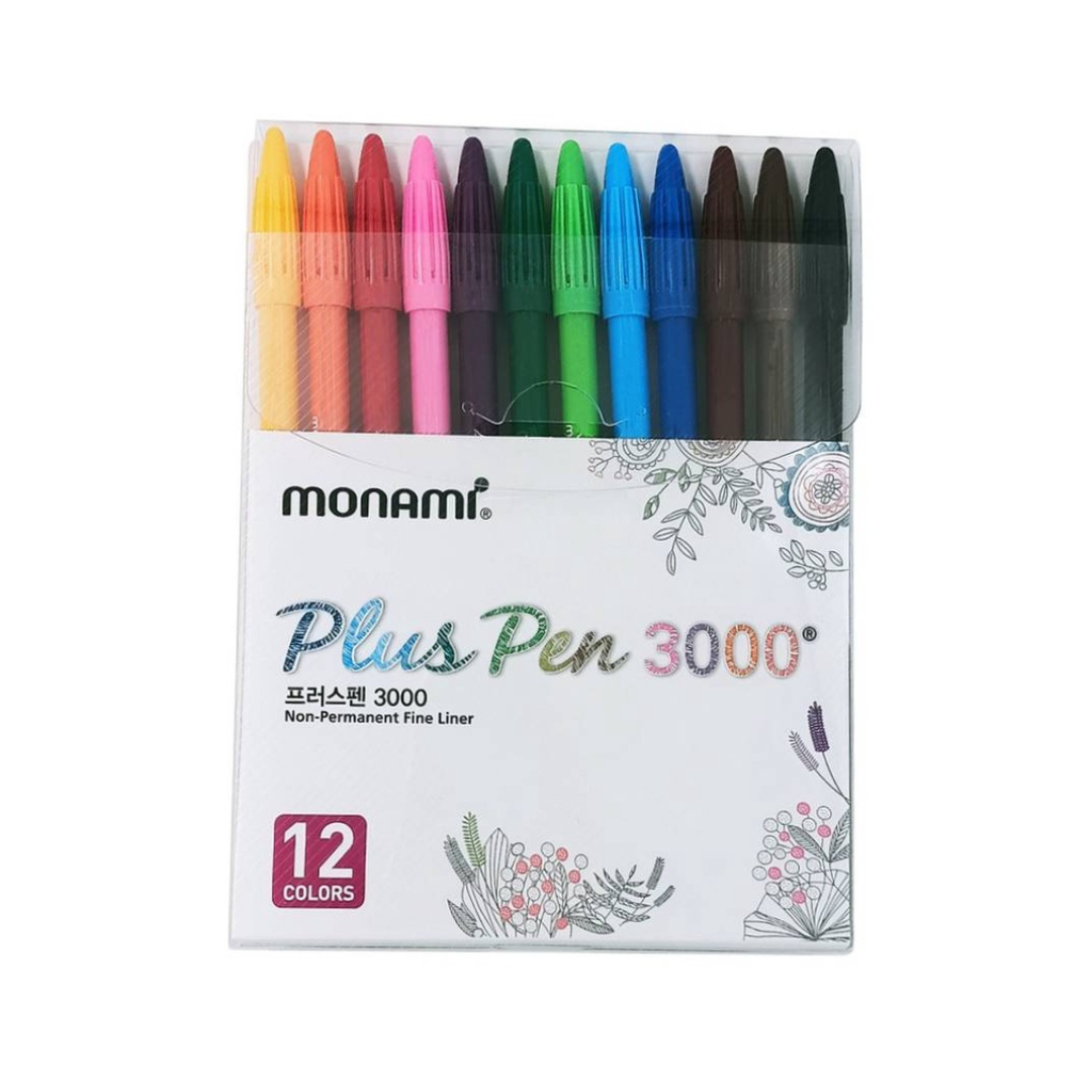 FINE LINER PEN (PLUS PEN 3000) "MONAMI" 12'S