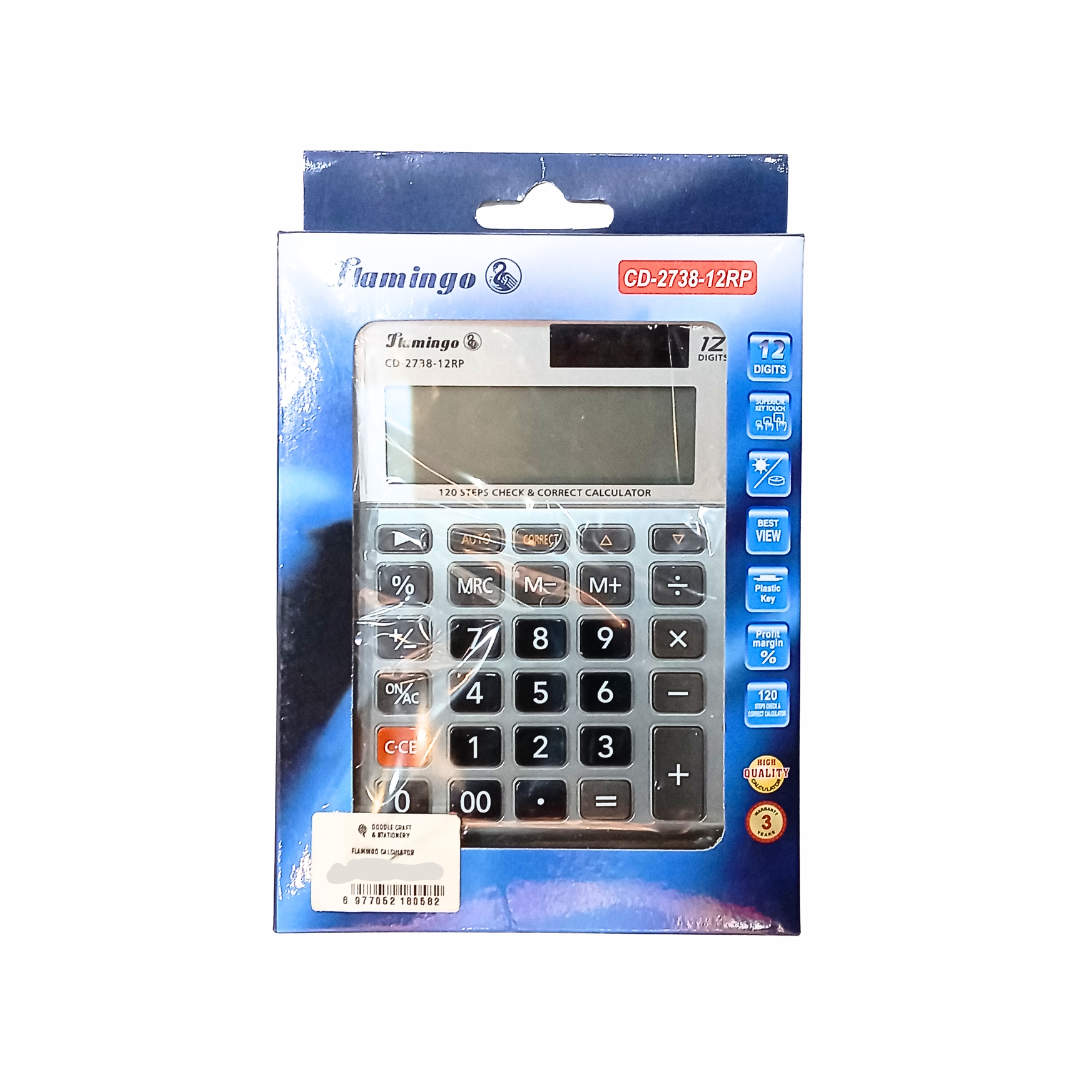 FLAMINGO CALCULATOR CD-2738-12RPF