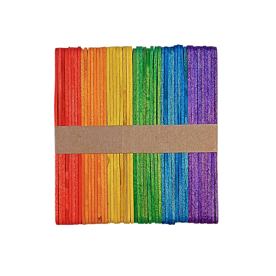 POPSICLE STICK COLOUR (1X50) 10 CLR
