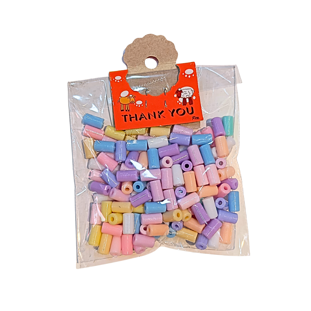 DECORATION BEADS - CYLINDER 1X50 PCS