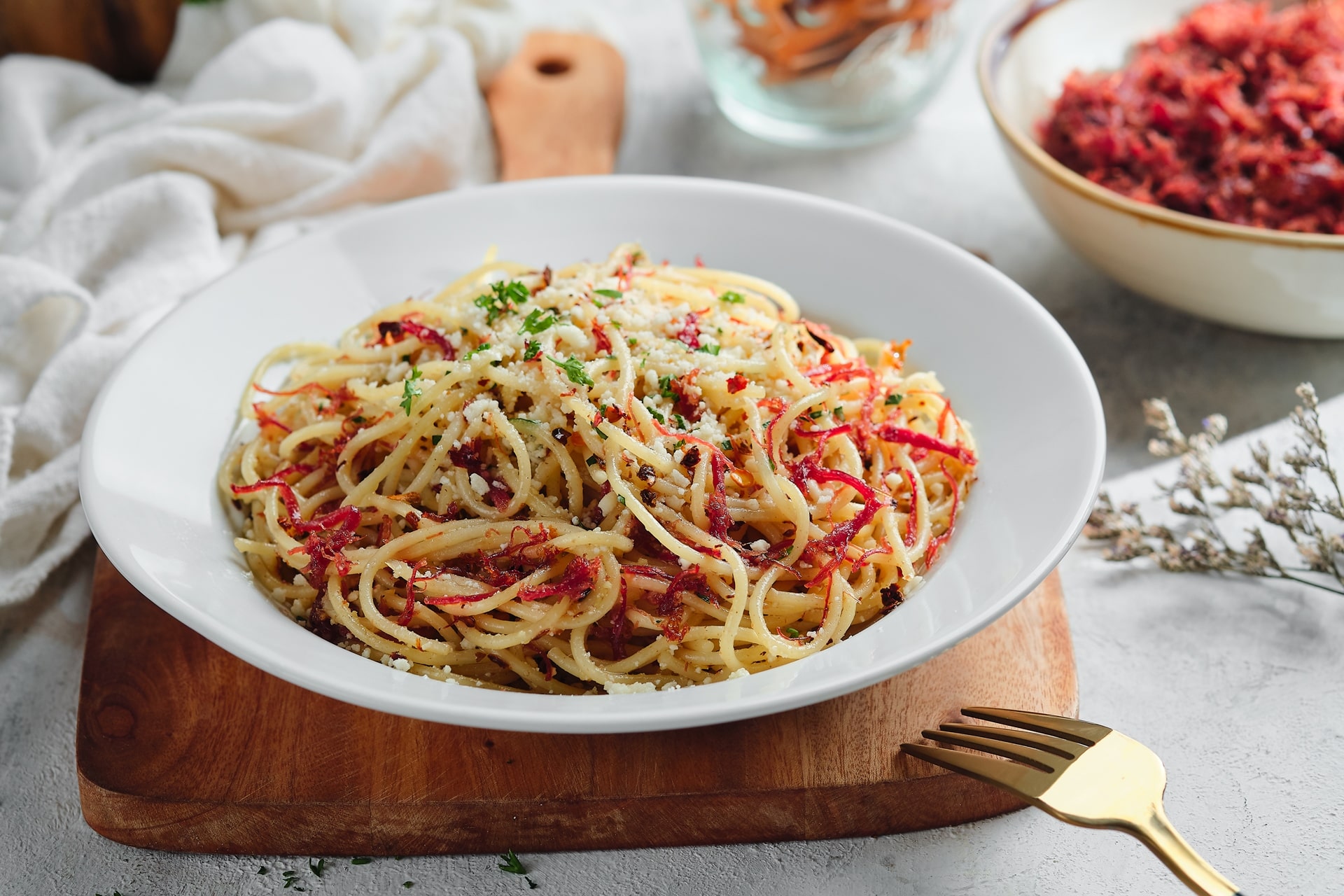 Beef Agli Olio (Penne/Spaghetti)