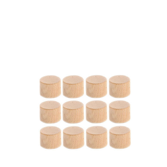 WOODEN ROUND BLOCKS 20MM NATURAL COL.