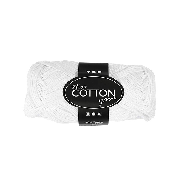 NICE COTTON YARN 50G 65M WHITE 421020
