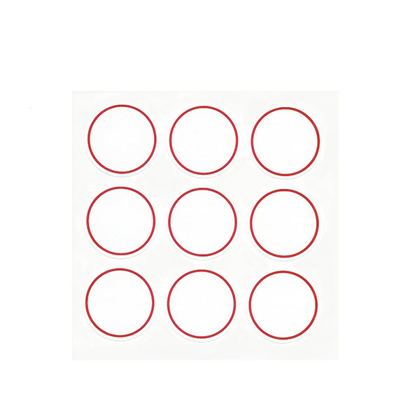 WHITE STICKER LABEL CIRCLE 3.5CM 1X9 10 SHEETS 3880-007