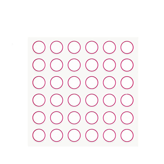WHITE STICKER LABEL CIRCLE 1.7CM 1X36 10 SHEETS 3880-005