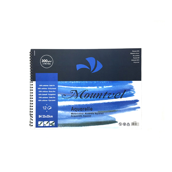 MOUNTVEL B4 WATERCOLOR PAD 12 SHEET 300GSM HCB4 -