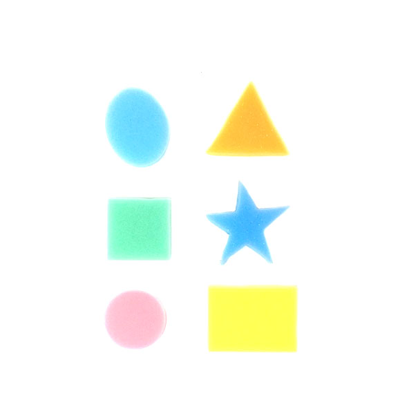 SPONGE SHAPES ASSORTED 6PC PACK