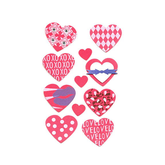 FOAM STICKER HEART SHAPE 2560-111