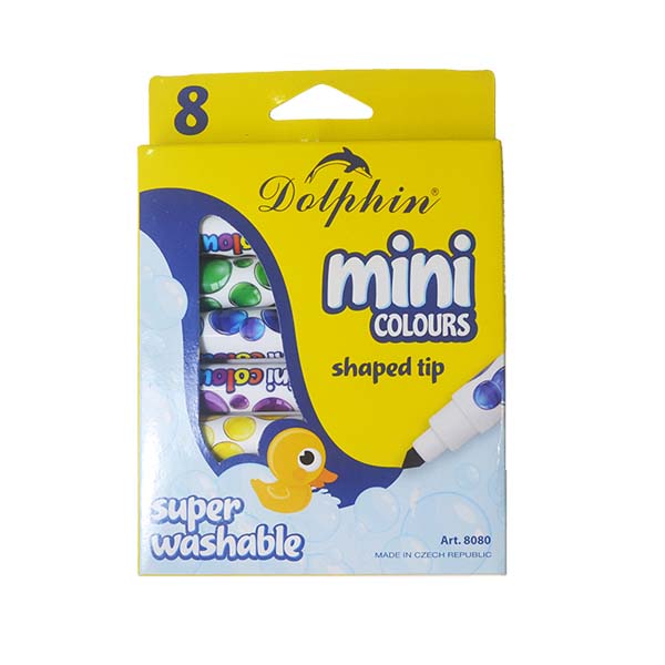 DOLPHIN MINI MARKERS WASHABLE 1X8
