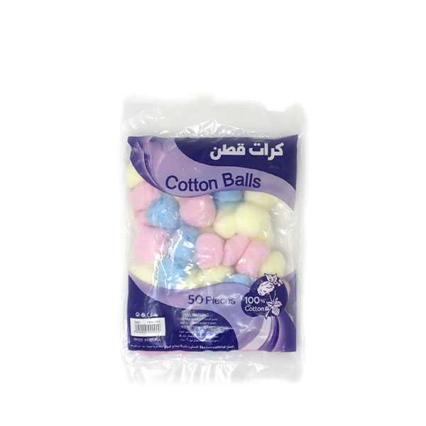 COTTON BALLS ASSORTED COLORS 50PCS PACK 7449-025