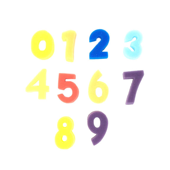 SPONGE SHAPES ENGLISH NUMBERS