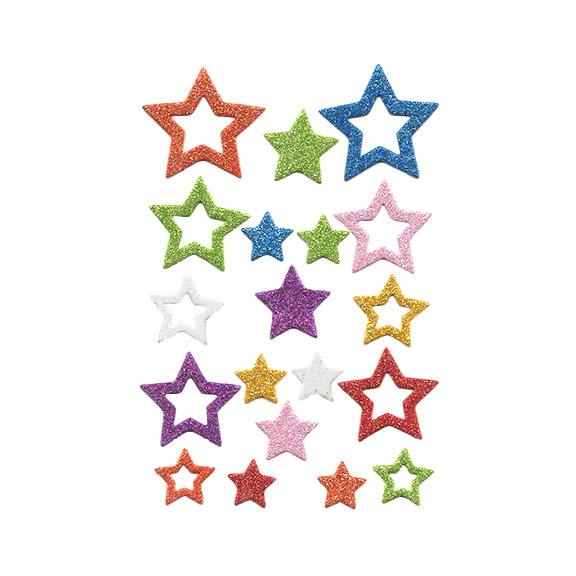 FOAM STICKER WITH GLITTER STAR 2560-116