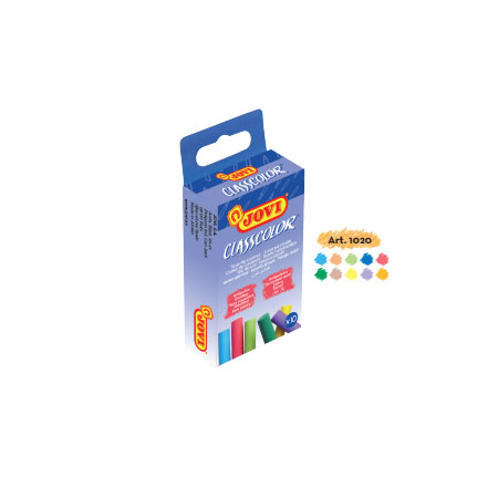 CLASSCOLOR BOX 10 DUSTLESS CHALKS ASSORTED COLOUR