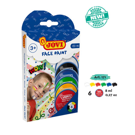JOVI FACE PAINT BOX 6 JARS 8 ML ASSORTED COLOURS