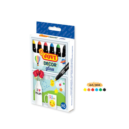DECOR GLASS WAX MARKERS SET