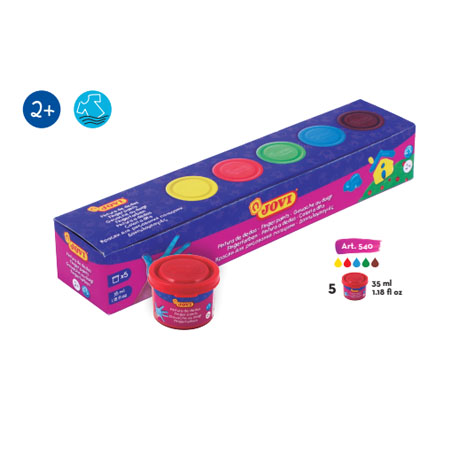 FINGER PAINT BOX 5 JARS 35 ML ASSORTED